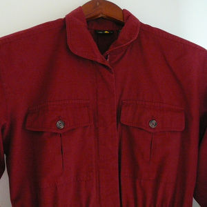 Vintage Liz Claiborne Burgundy Pants Jumpsuit- S